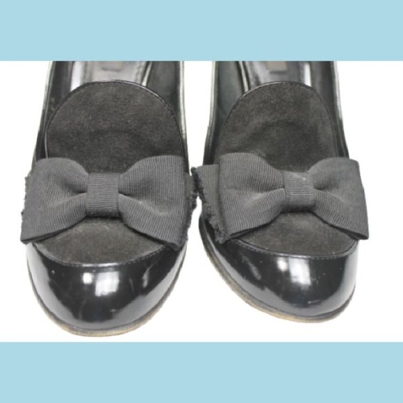 Louis Vuitton Womens Shoes Heels 36 Pumps Bow Black Italy Party Dinner Wedding - Picture 4 of 10